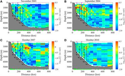 Variability of Internal Wave Strain Over the Western Boundary Region in the North Atlantic